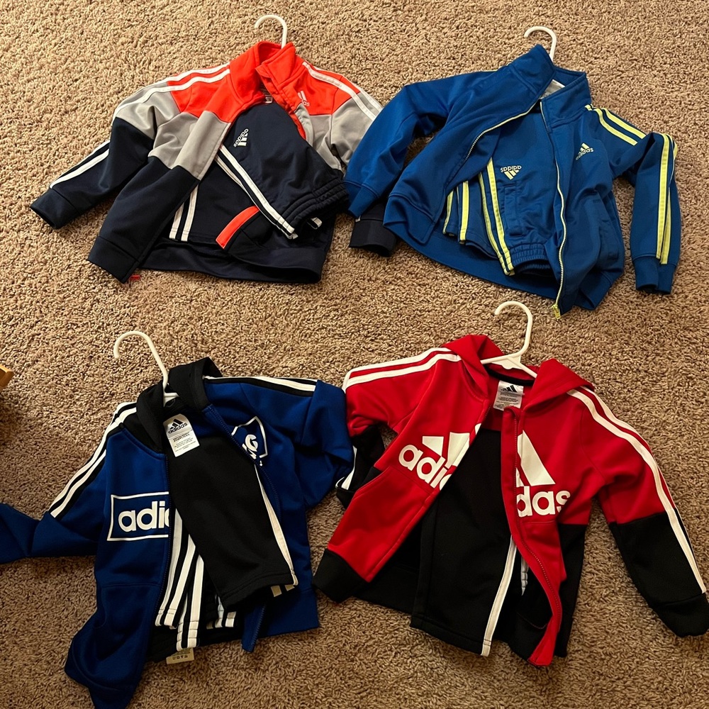 (4) Adidas 3T track suits